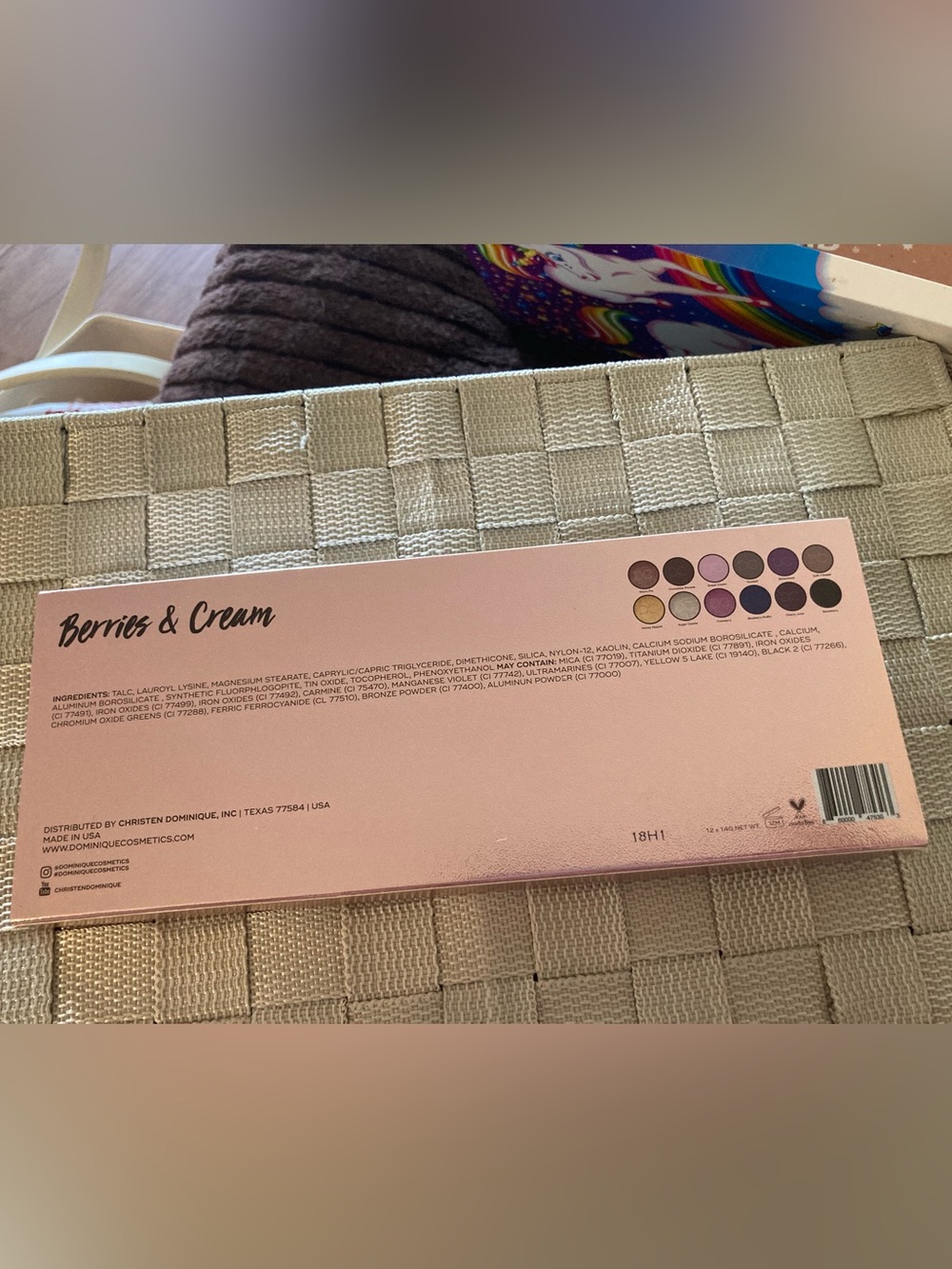 DOMINIQUE COSMETICS 'Berries & Cream' Eyeshadow Palette - 12 shades - NOT USED - Picture 12 of 12